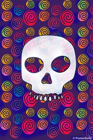 Wall Art, Candy Skull Artwork, - PosterGully