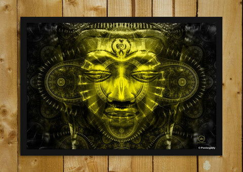 Glass Framed Posters, Contemporary Buddha Warmth | Glass Framed Poster, - PosterGully - 1