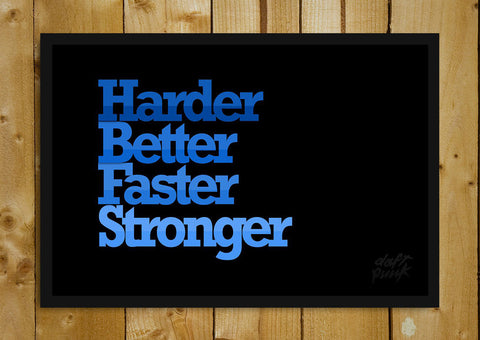 Glass Framed Posters, Daft Punk Harder, Better, Faster, Stronger Glass Framed Poster, - PosterGully - 1