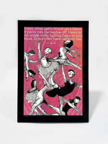 Framed Art, Dance Off The Life Quote Rumi | Framed Art, - PosterGully