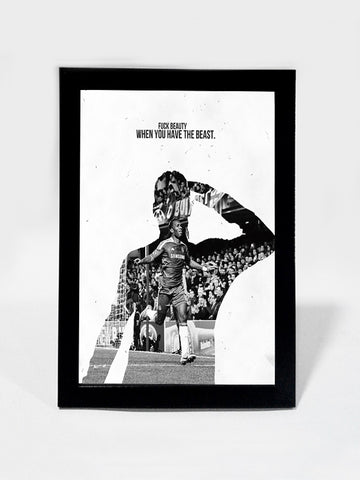 Framed Art, Didier Drogba Chelsea Minimal Art | Framed Art, - PosterGully
