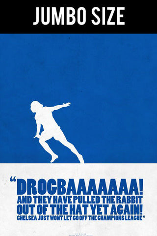 Jumbo Poster, Drogba Scores | Minimal Football Art | Jumbo Poster, - PosterGully