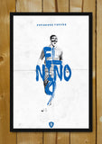 Glass Framed Posters, Fernando Torres Chelsea Minimal Football Art Glass Framed Poster, - PosterGully - 1