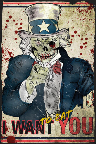 Maxi Poster, Uncle Sam I Want To Eat You, - PosterGully