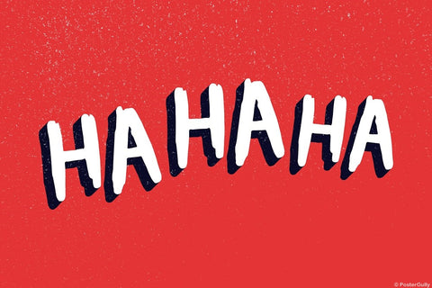 Wall Art, Ha Ha Ha | Joker Laugh Red, - PosterGully