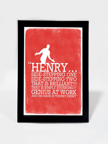 Framed Art, Henry Scores Minimal Football Art | Framed Art, - PosterGully