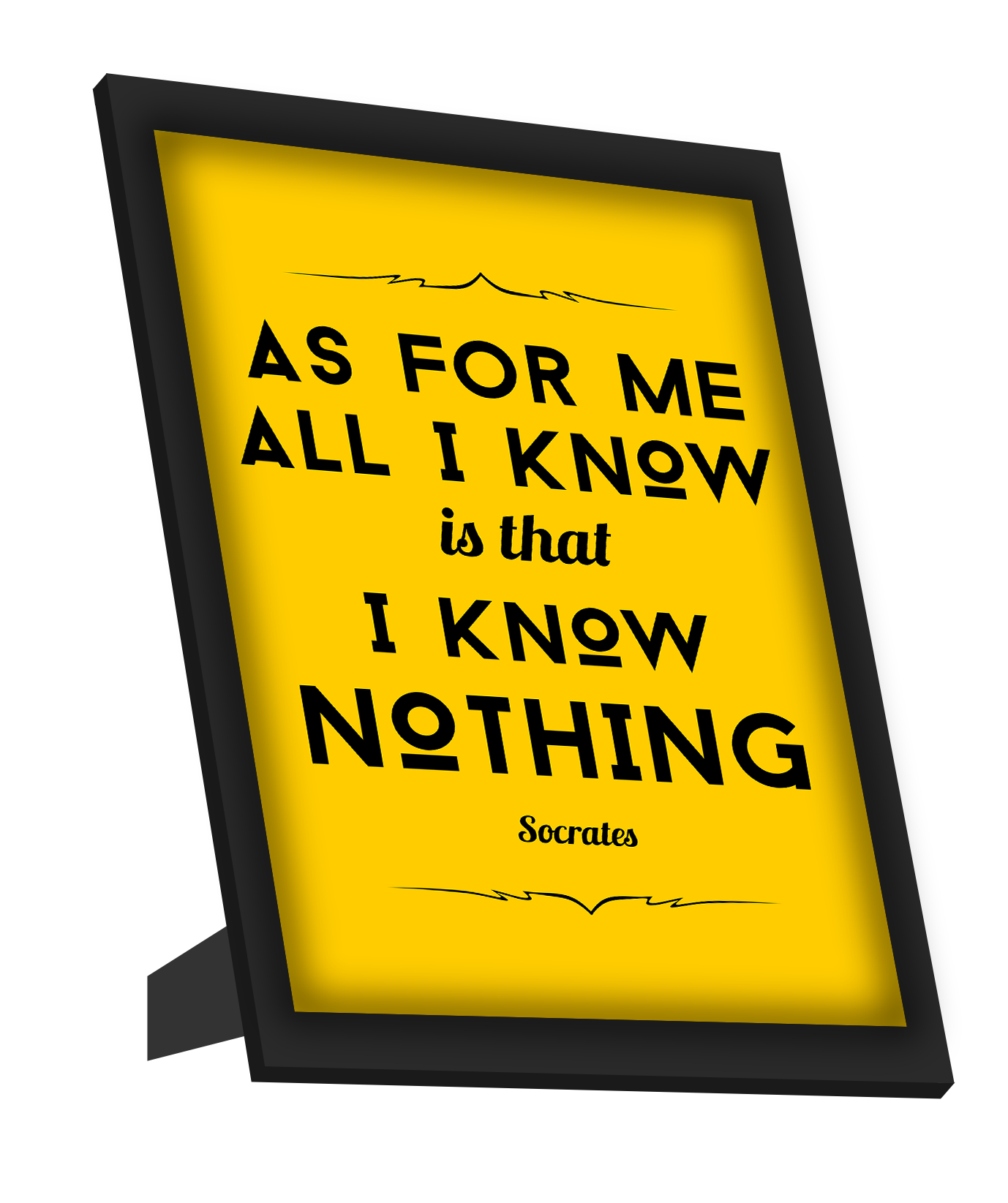 Framed Art, Know Nothing Socrates Quote Framed Art, - PosterGully