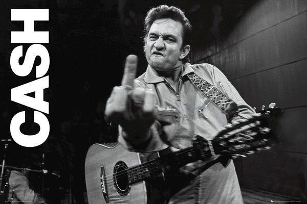 Maxi Poster, Johnny Cash | Middle Finger Poster, - PosterGully