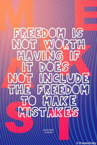 Wall Art, Mahatma Gandhi Quote | Freedom, - PosterGully