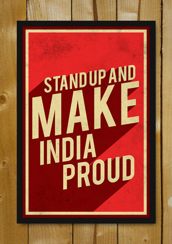 Glass Framed Posters, Make India Proud Glass Framed Poster, - PosterGully - 1