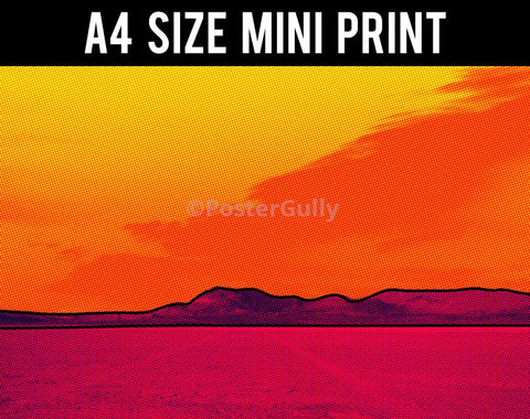 Mini Prints, Orange And Yellow Sky Landscape | Mini Print, - PosterGully