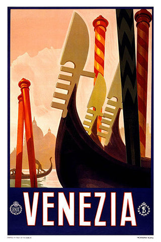 Wall Art, Venezia Boats, - PosterGully