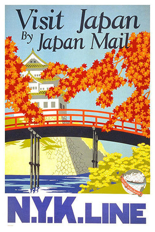 Wall Art, Vist Japan by Japan Mail, - PosterGully