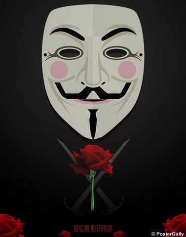 Wall Art, V For Vendetta | Guy Fawkes Minimal, - PosterGully