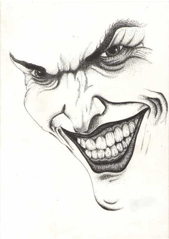Wall Art, Batman Joker Sketche 1 Artwork