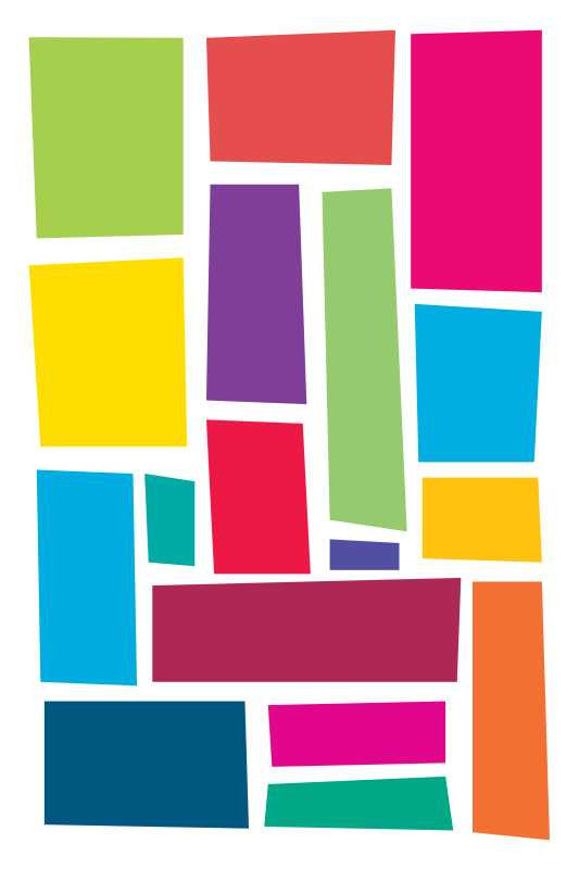 Abstact Colorful Rectangles | PosterGully Regulars - 12'' x 18''