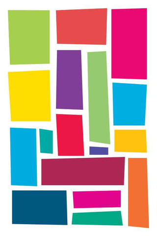 Abstact Colorful Rectangles |  PosterGully Regulars - 12'' x 18''
