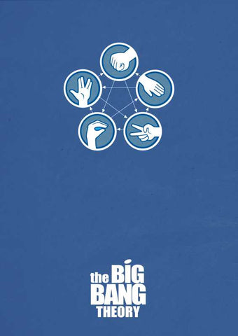 Brand New Designs, Big Bang Theory Blue Minimal Art, - PosterGully