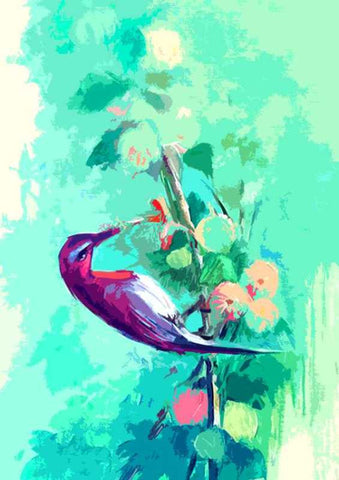 Wall Art, Bird And Plant Painting Artwork