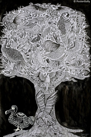 PosterGully Specials, Tree Of Life | Pencil Sketch, - PosterGully