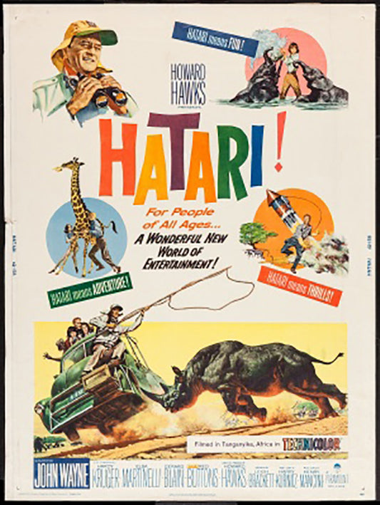Wall Art, Hatari | Retro Movie Poster, - PosterGully - 1