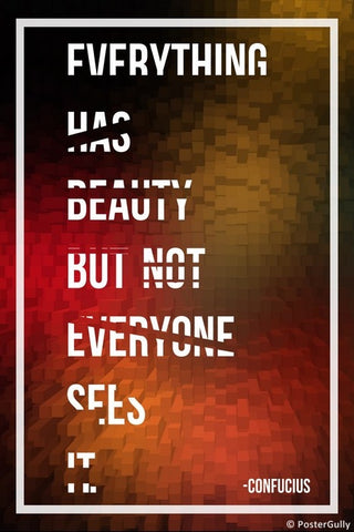 Wall Art, Confucius Beautiful Quote, - PosterGully