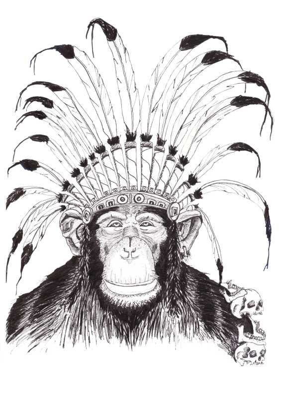 Brand New Designs, King Chimpanzee Sketch Artwork
