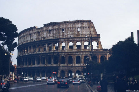 Wall Art, Colosseum Rome | Blue, - PosterGully