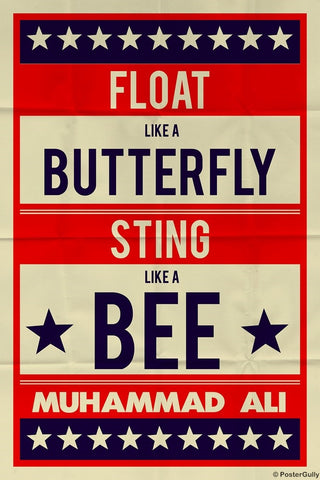 Wall Art, Muhammad Ali | Float Like A Butterfly Retro, - PosterGully