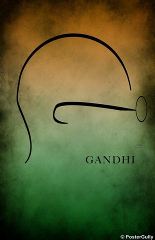 Wall Art, Gandhi | India Flag, - PosterGully