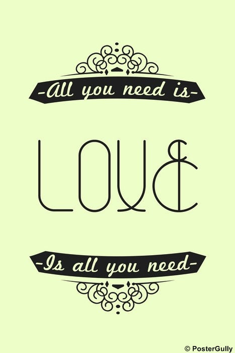 Wall Art, Love | All You Need | By Archana, - PosterGully