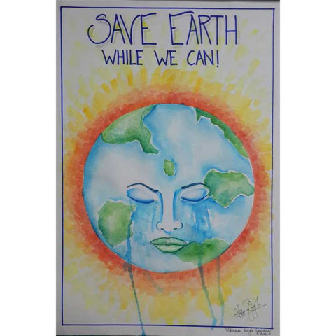 Wall Art, Save Earth painting