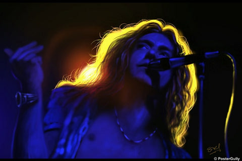 Wall Art, Robert Plant Portrait | Led Zeppelin, - PosterGully