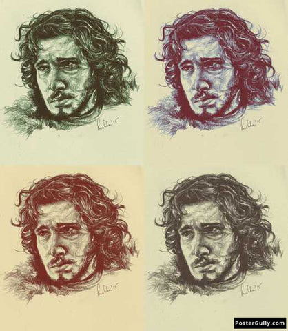 Square Art Prints, Jon Snow 4 |Game of Thrones