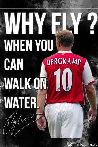 Wall Art, Why Fly | Bergkamp by Arsenal F.C, - PosterGully