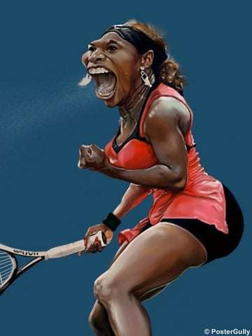 Wall Art, Serena Williams Caricature, - PosterGully