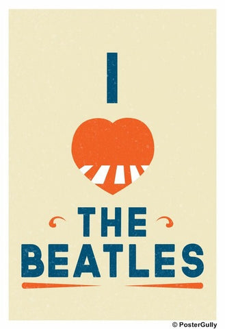 Wall Art, I love The Beatles, - PosterGully