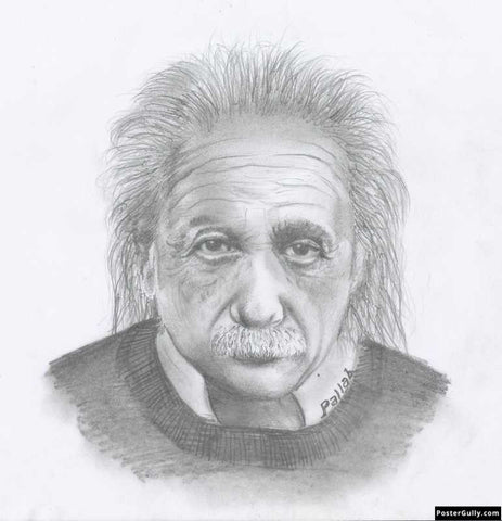 Square Art Prints, Einstein | Sketch Artwork