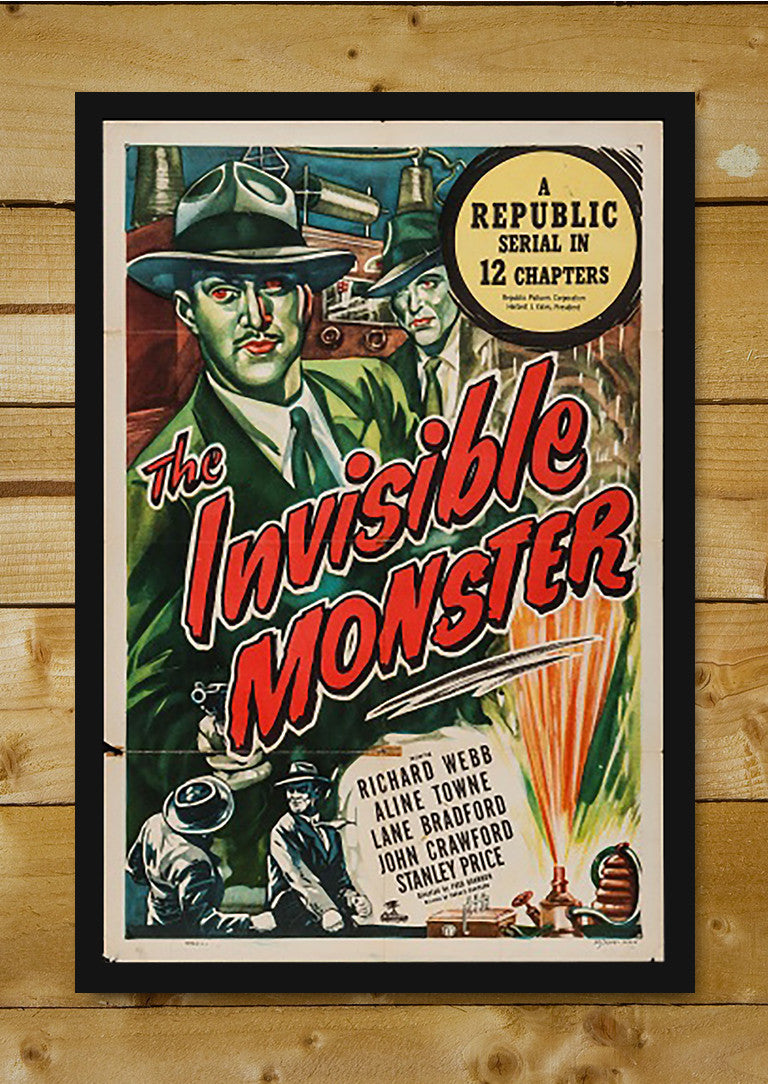 Brand New Designs, The Invisible Monster | Retro Movie Poster, - PosterGully - 2