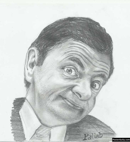 Square Art Prints, Mr. Bean | Sketch Artwork