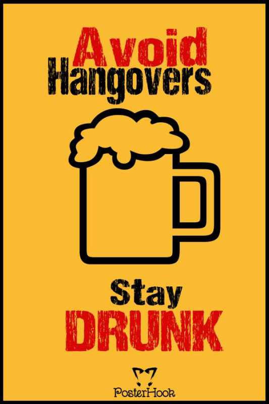 Brand New Designs, Avoid Hangovers Artwork