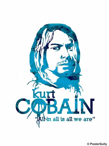 Wall Art, Kurt Cobain Minimal Artwork, - PosterGully