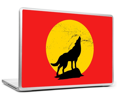 Laptop Skins, Wolf And Sun Laptop Skin, - PosterGully