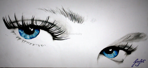 PosterGully Specials, Staring Eyes | Sketch, - PosterGully