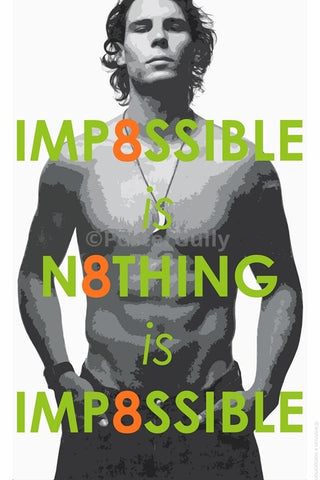 Wall Art, Rafael Nadal | Impossible Is Nothing, - PosterGully