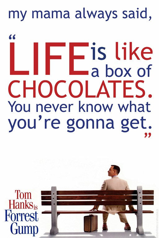 Wall Art, Tom Hanks Quote | Forrest Gump, - PosterGully