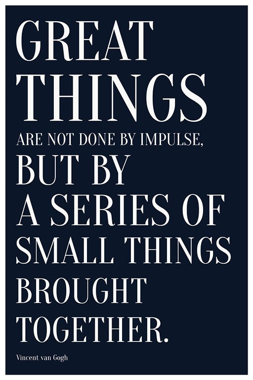 Wall Art, Great Things | Quote Vincent Van Gogh, - PosterGully