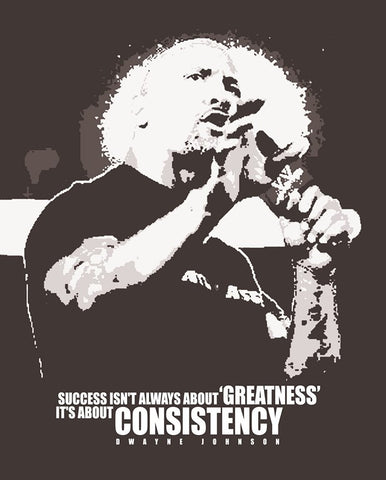 PosterGully Specials, Success Is Consistency | Dwayne Johnson, - PosterGully