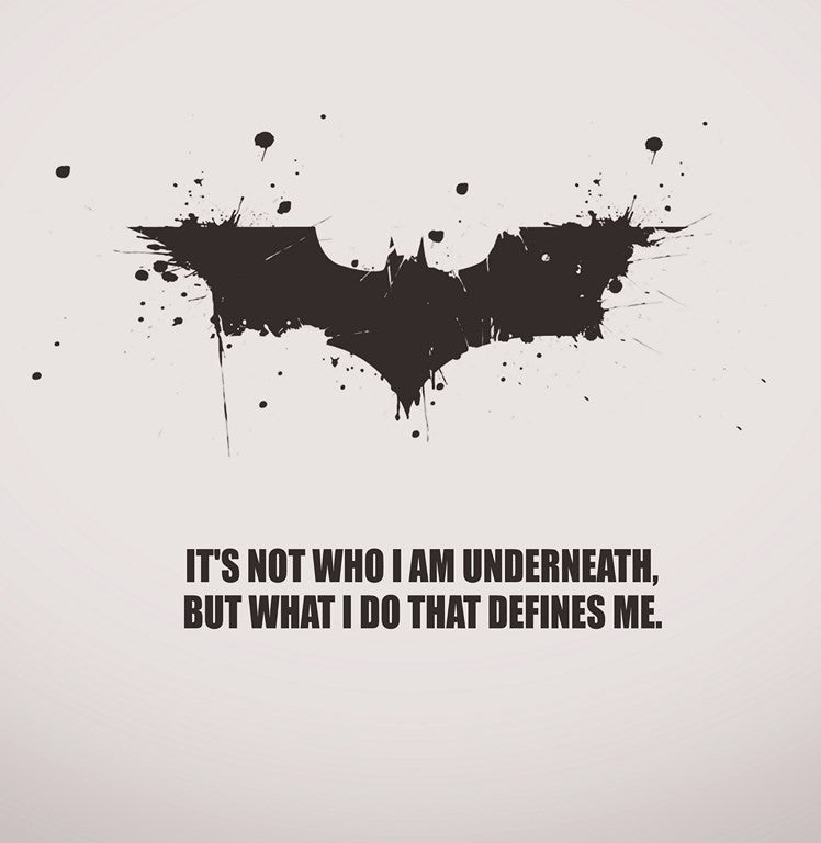 PosterGully Specials, Batman Quote | What I Do Defines Me, - PosterGully