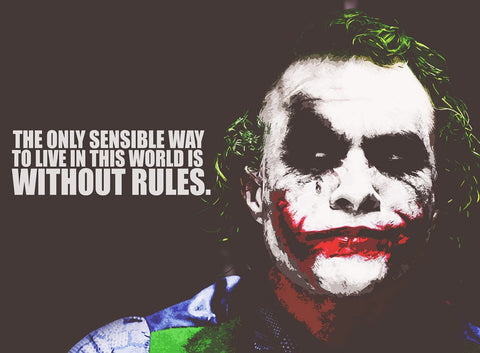 PosterGully Specials, Joker Quote | Without Rules, - PosterGully